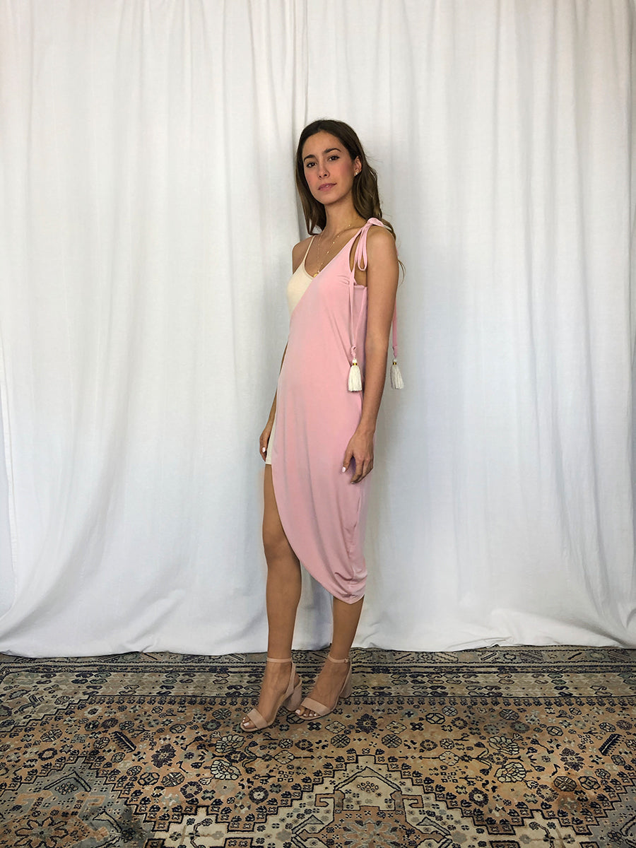 Pink Double Midi Dress83